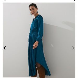 Chico’s Crinkle Satin Midi-Dress NWT